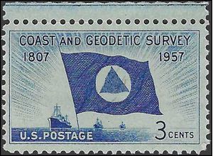 #1088 3c 150th Anniversary Coast and Geodetic Survey 1957 Mint NH