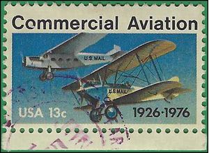 #1684 13c 50th Anniversary Commercial Aviation 1976 Used