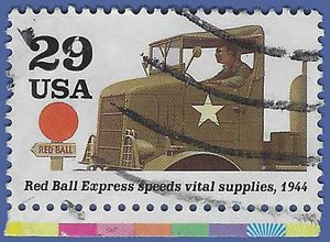 #2838h 29c World War II Red Ball Express 1994 Used