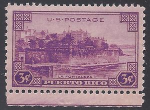 # 801 3c Puerto Rico Territorial Issue 1937 Mint NH