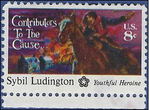 #1559 10c American Bicentennial Sybil Ludington 1975 Used
