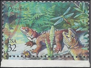 #3136h 32c Dinosaurs Opisthias 1997 Used