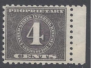 Scott RB41 4c Internal Revenue Proprietary 1914 Mint NH