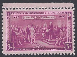 # 798 3c Constitution Sesquicentennial 1937 Mint NH