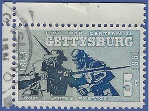 #1180 5c Civil War Centennial Gettysburg 1963 Used