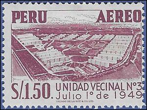 Peru #C183 1962 Mint H Paper Stickage
