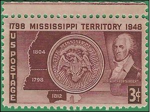 # 955 3c 150th Anniversary Mississippi Territory 1948 Mint NH