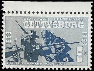 #1180 5c Civil War Centennial Gettysburg 1963 Mint NH