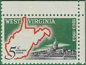 #1232 5c West Virginia Statehood 1963 Mint NH