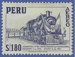Peru #C184 1962 Mint HR Paper Stickage