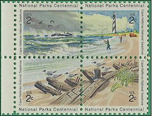 #1448-1451 2c Cape Hatteras Seashore Block/4 1972 Mint NH