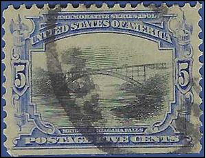# 297 5c Pan-American Expo. Bridge At Niagara Falls 1901 Used