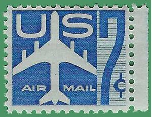 Scott C 51 7c Silhouette of Jet Aircraft 1958 Mint NH