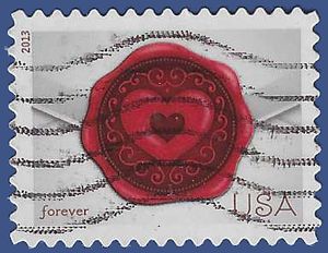 #4741 (46c Forever) Sealed with Love 2013 Used