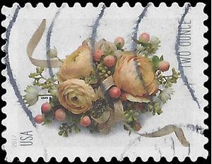 #5200 (70c Forever) Celebration Corsage 2oz Rate Stamp 2017 Used