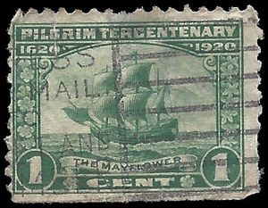# 548 1c Pilgrim Tercentenary The Mayflower 1920 Used