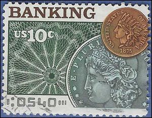 #1577 10c Banking and Commerce - Banking 1975 Used