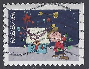#5030 Charlie Brown Hanging Ornament on Tree Booklet Single 2015 Used