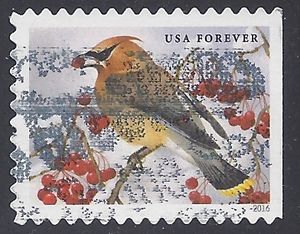 #5127 (47c Forever) Songbirds Cedar Waxwing 2016 Used