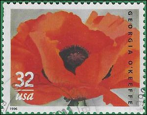 #3069 32c Georgia O'Keeffe 1996 Used