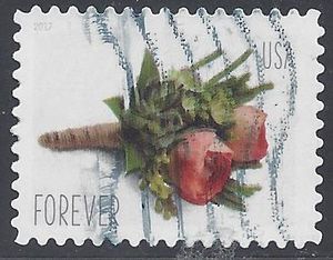 #5199 (49c Forever) Celebration Boutonniere 2017 Used