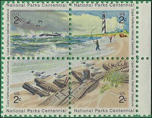 #1448-1451 2c Cape Hatteras Seashore Block/4 1972 Mint NH