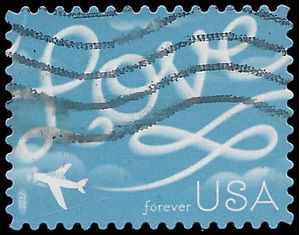 #5155 (47c Forever) Love Skywriting 2017 Used