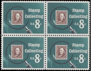 #1474 8c Stamp Collecting Block/4 1972 Mint NH
