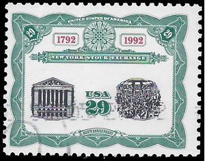 #2630 29c New York Stock Exchange 1992 Used
