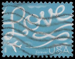 #5155 (47c Forever) Love Skywriting 2017 Used