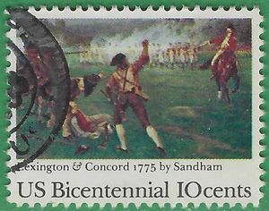 #1563 10c 200th Anniversary Lexington-Concord Battle 1975 Used
