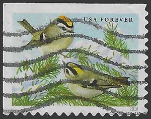 #5126 (47c Forever) Songbirds Golden-Crowned Kinglets 2016 Used