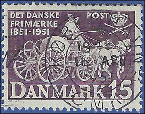 Denmark # 330 1951 Used