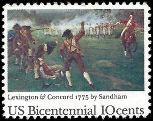 #1563 10c 200th Anniv. Lexington-Concord Battle 1975 Used