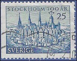 Sweden # 451 1953 Used Crease