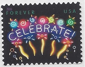 #4502 (44c Forever)  Neon Celebrate! 2011 Mint NH