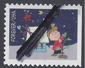 #5030 Charlie Brown Hanging Ornament on Tree Booklet Single 2015 Used