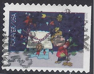 #5030 Charlie Brown Hanging Ornament on Tree Booklet Single 2015 Used