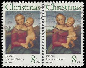 #1507 8c Madonna and Child 1973 Used Pair