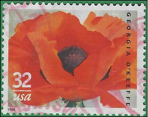 #3069 32c Georgia O'Keeffe 1996 Used