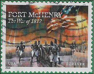 #4921 (49c Forever) War of 1812 Fort McHenry 2014 Used
