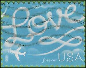 #5155 (47c Forever) Love Skywriting 2017 Used