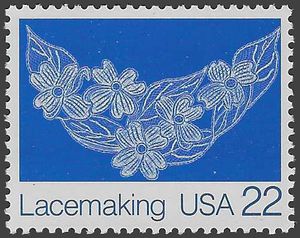 #2354 22c American Folk Art - Lacemaking 1987 Mint NH