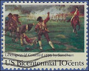 #1563 10c 200th Anniv. Lexington-Concord Battle 1975 Used