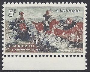 #1243 5c Charles M. Russell 1964 Mint NH