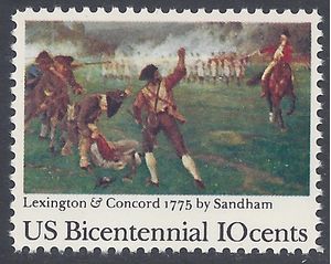 #1563 10c 200th Anniv. Lexington-Concord Battle 1975 Mint NH