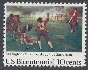 #1563 10c 200th Anniv. Lexington-Concord Battle 1975 Mint NH