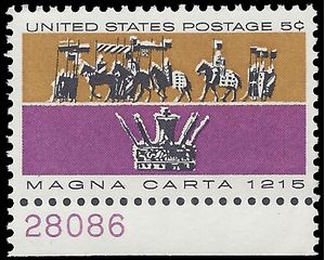 #1265 5c 750th Anniversary Magna Carta P# 1965 Mint NH