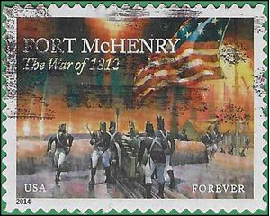 #4921 (49c Forever) War of 1812 Fort McHenry 2014 Used