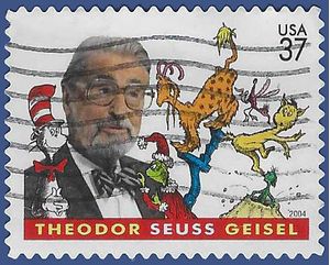 #3835 37c Dr. Seuss Theodore Seuss Geisel 2004 Used